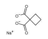 1,1-cyclobutanedicarboxylic acid disodium salt Structure