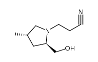 3-[(2R,4S)-2-hydroxymethyl-4-methylpyrrolidin-1-yl]propionitrile Structure