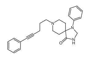 1-phenyl-8-(5-phenylpent-4-ynyl)-1,3,8-triazaspiro[4.5]decan-4-one结构式