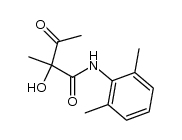 N-(2,6-dimethylphenyl) 2-acetyl 2-hydroxypropanamide结构式