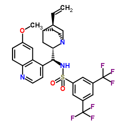 N-[(8α,9S)-6'-Methoxycinchonan-9-yl]-3,5-bis(trifluoromethyl)-Benzenesulfonamide Structure