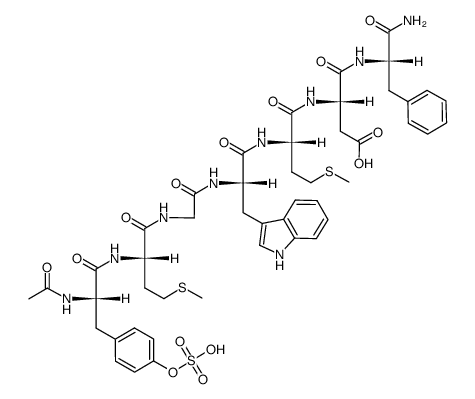 Acetyl-Cholecystokinin Octapeptide (2-8) (sulfated)结构式