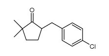 5-[(4-chlorophenyl)methyl]-2,2-dimethylcyclopentanone结构式