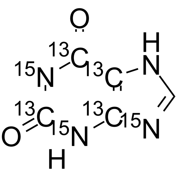 1-Methylxanthine-13C4,15N3结构式