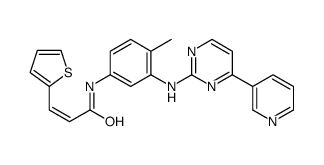 (E)-N-[4-methyl-3-[(4-pyridin-3-ylpyrimidin-2-yl)amino]phenyl]-3-thiophen-2-ylprop-2-enamide结构式