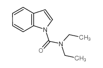 N,N-二乙基-1H-吲哚-1-羧酰胺结构式