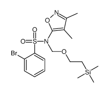 2-Bromo-N-(3,4-dimethyl-1,2-oxazol-5-yl)-N-{[2-(trimethylsilyl)et hoxy]methyl}benzenesulfonamide结构式