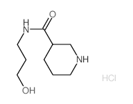 N-(3-Hydroxypropyl)-3-piperidinecarboxamide hydrochloride Structure