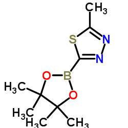 2-Methyl-5-(4,4,5,5-tetramethyl-1,3,2-dioxaborolan-2-yl)-1,3,4-thiadiazole Structure