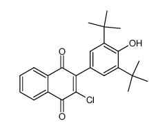 2-(3,5-Di-tert-butyl-4-hydroxyphenyl)-3-chlor-1,4-naphthochinon结构式