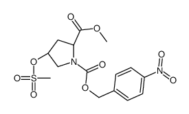 (2S,4R)-2-METHYL 1-(4-NITROBENZYL) 4-((METHYLSULFONYL)OXY)PYRROLIDINE-1,2-DICARBOXYLATE Structure