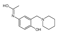 N-(4-羟基-3-(哌啶-1-基甲基)苯基)乙酰胺结构式