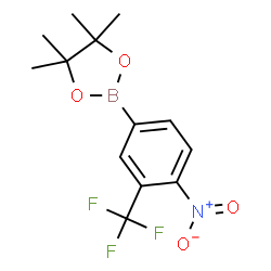 4-Nitro-3-trifluoromethylphenylboronic acid, pinacol ester Structure