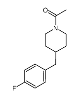 1-(4-(4-fluorobenzyl)piperidin-1-yl)ethan-1-one结构式