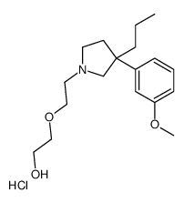 2-[2-[3-(3-methoxyphenyl)-3-propylpyrrolidin-1-ium-1-yl]ethoxy]ethanol,chloride结构式