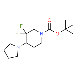 tert-butyl 3,3-difluoro-4-(pyrrolidin-1-yl)piperidine-1-carboxylate Structure