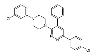 6-(4-chlorophenyl)-3-[4-(3-chlorophenyl)piperazin-1-yl]-4-phenylpyridazine Structure