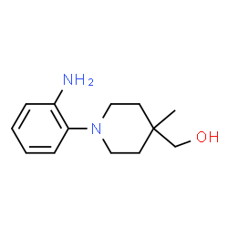 (1-(2-aminophenyl)-4-methylpiperidin-4-yl)methanol structure