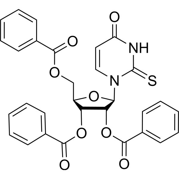 2',3',5'-三-O-苯甲酰基-2-硫尿苷图片