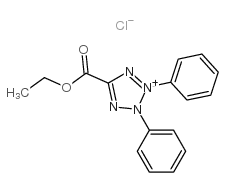 5-Carboxy-2,3-diphenyl-2H-tetrazolium chloride ethyl ester structure