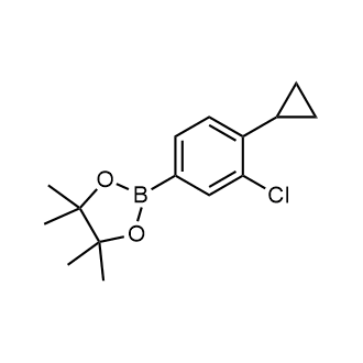 2-(3-Chloro-4-cyclopropylphenyl)-4,4,5,5-tetramethyl-1,3,2-dioxaborolane structure