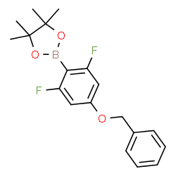 4-Benzyloxy-2,6-difluorophenylboronic acid pinacol ester结构式