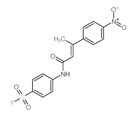 4-[3-(4-nitrophenyl)but-2-enoylamino]benzenesulfonyl fluoride结构式