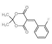 Malonic acid, (o-fluorobenzylidene)-, cyclic isopropylidene ester (en)结构式