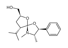 ((2S,3S,5R,7S,9S)-9-isopropyl-3,4-dimethyl-2-phenyl-1,6-dioxa-4-azaspiro[4.4]nonan-7-yl)methanol结构式