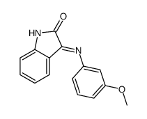 3-(3-methoxyanilino)indol-2-one结构式