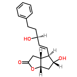 (+)-(3AR,4R,5R,6AS)-六氢-5-羟基-4-[(1E,3R)-3-羟基-5-苯基-1-戊烯基]-2H-环戊并[B]呋喃-2-酮图片