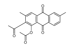 (2-acetyl-3,6-dimethyl-9,10-dioxoanthracen-1-yl) acetate Structure