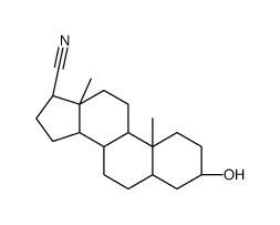 3-hydroxy-5-androstane-17-carbonitrile structure