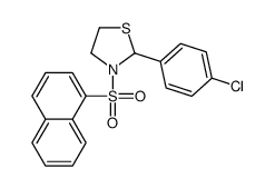 (9CI)-2-(4-氯苯基)-3-(1-萘磺酰基)-噻唑烷结构式