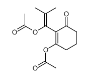 2-(1-acetoxy-2-methylprop-1-en-1-yl)-3-oxocyclohex-1-en-1-yl acetate Structure