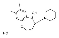 (4R,5S)-7,8-dimethyl-4-piperidin-1-ium-1-yl-2,3,4,5-tetrahydro-1-benzoxepin-5-ol,chloride结构式