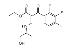 (S)-ethyl 3-((1-hydroxypropan-2-yl)amino)-2-(2,3,4-trifluorobenzoyl)acrylate Structure