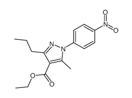 5-methyl-1-(4-nitro-phenyl)-3-propyl-1H-pyrazole-4-carboxylic acid ethyl ester Structure