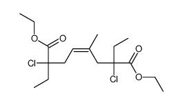 diethyl 2,7-dichloro-2,7-diethyl-4-methyloct-4-enedioate结构式