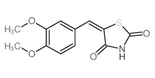 5-[(3,4-dimethoxyphenyl)methylidene]thiazolidine-2,4-dione Structure