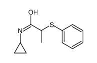 N-cyclopropyl-2-phenylsulfanylpropanamide Structure