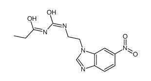 N-[2-(6-nitrobenzimidazol-1-yl)ethylcarbamoyl]propanamide Structure