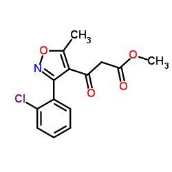 3-[3-(2-CHLORO-PHENYL)-5-METHYL-ISOXAZOL-4-YL]-3-OXO-PROPIONIC ACID METHYL ESTER structure