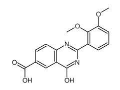 2-(2,3-dimethoxyphenyl)-4-oxo-1H-quinazoline-6-carboxylic acid结构式