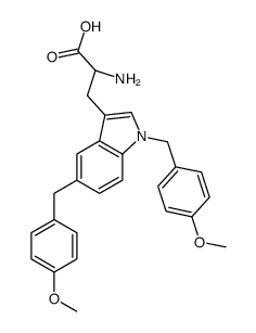 (2S)-2-amino-3-[1,5-bis[(4-methoxyphenyl)methyl]indol-3-yl]propanoic acid Structure