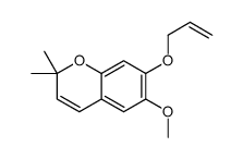 6-methoxy-2,2-dimethyl-7-prop-2-enoxychromene结构式