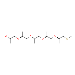 4,7,10,13-Tetramethyl-5,8,11,14-tetraoxa-2-thiaheptadecan-16-ol Structure