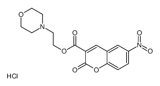 2-morpholin-4-ium-4-ylethyl 6-nitro-2-oxochromene-3-carboxylate,chloride Structure