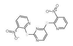 2,4-bis[(3-nitropyridin-2-yl)sulfanyl]pyrimidine structure