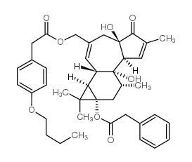 12-Deoxyphorbol-13-phenylacetate-20-(4-butoxyphenylacetate) Structure